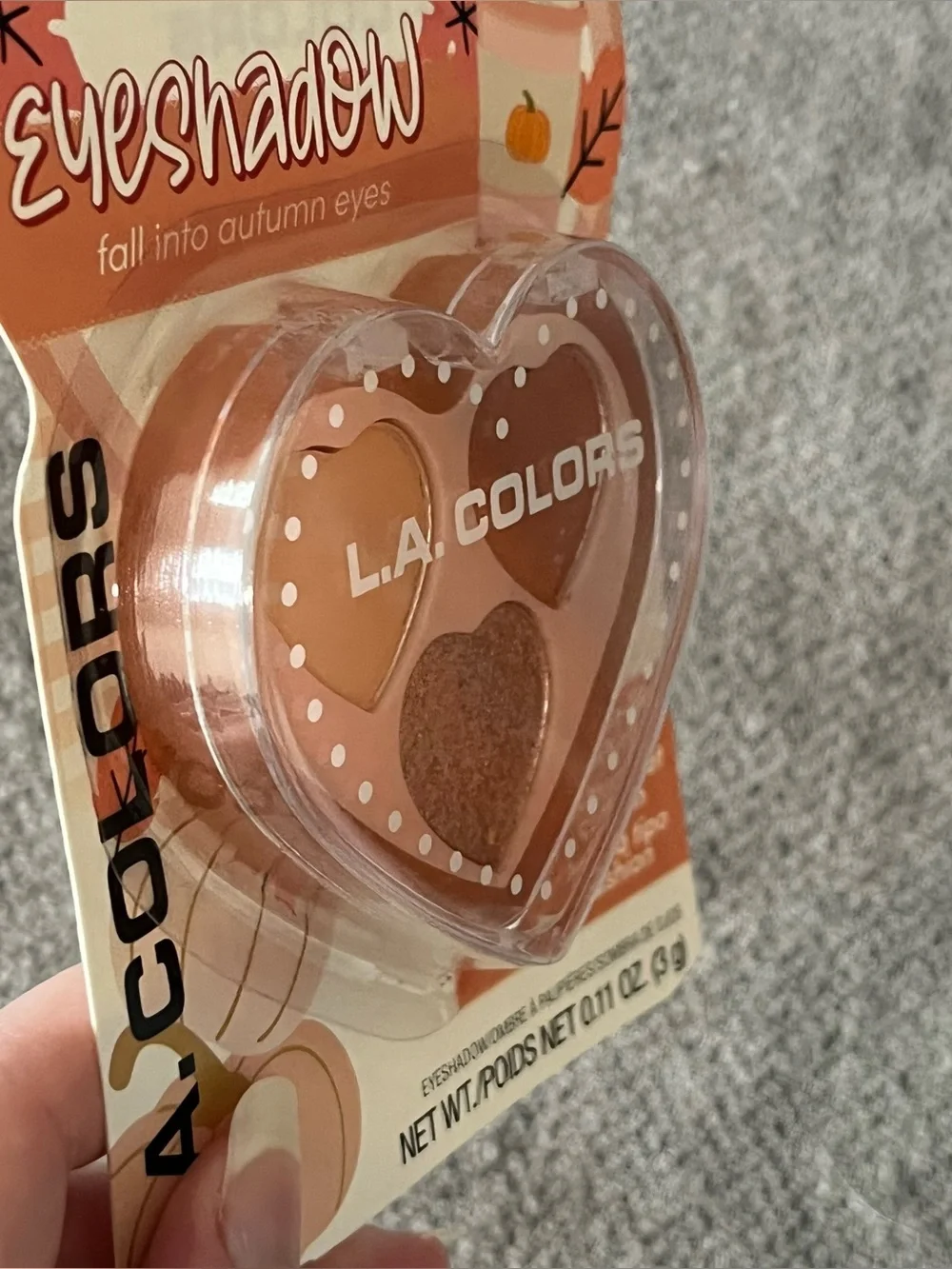La Colors Pumpkin Spice PSL All Day Heart Eyeshadow Palette Fall Autumn Boho